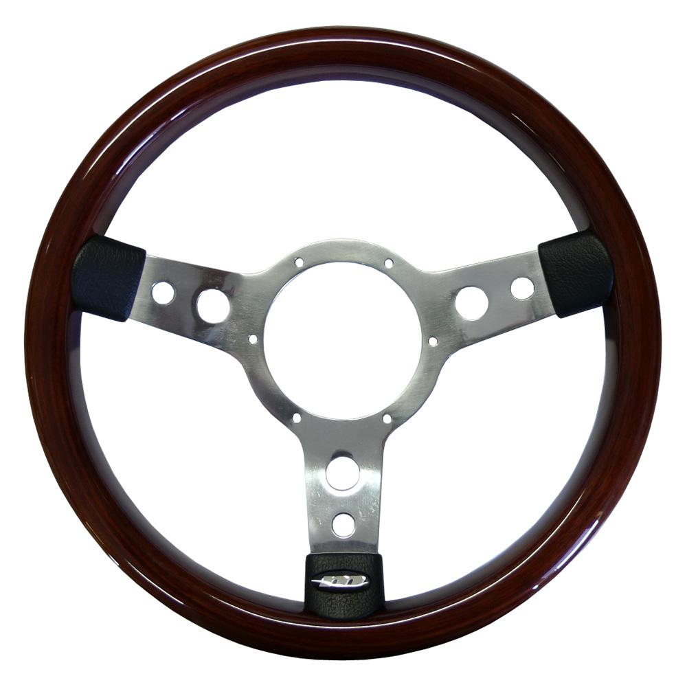 13,5 Inch Traditional Steering Wheel polierten Speichen Holz Rim