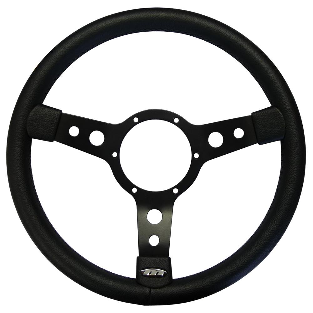 14 Zoll Traditional Steering Wheel schwarzen Speichen Vinyl Rim