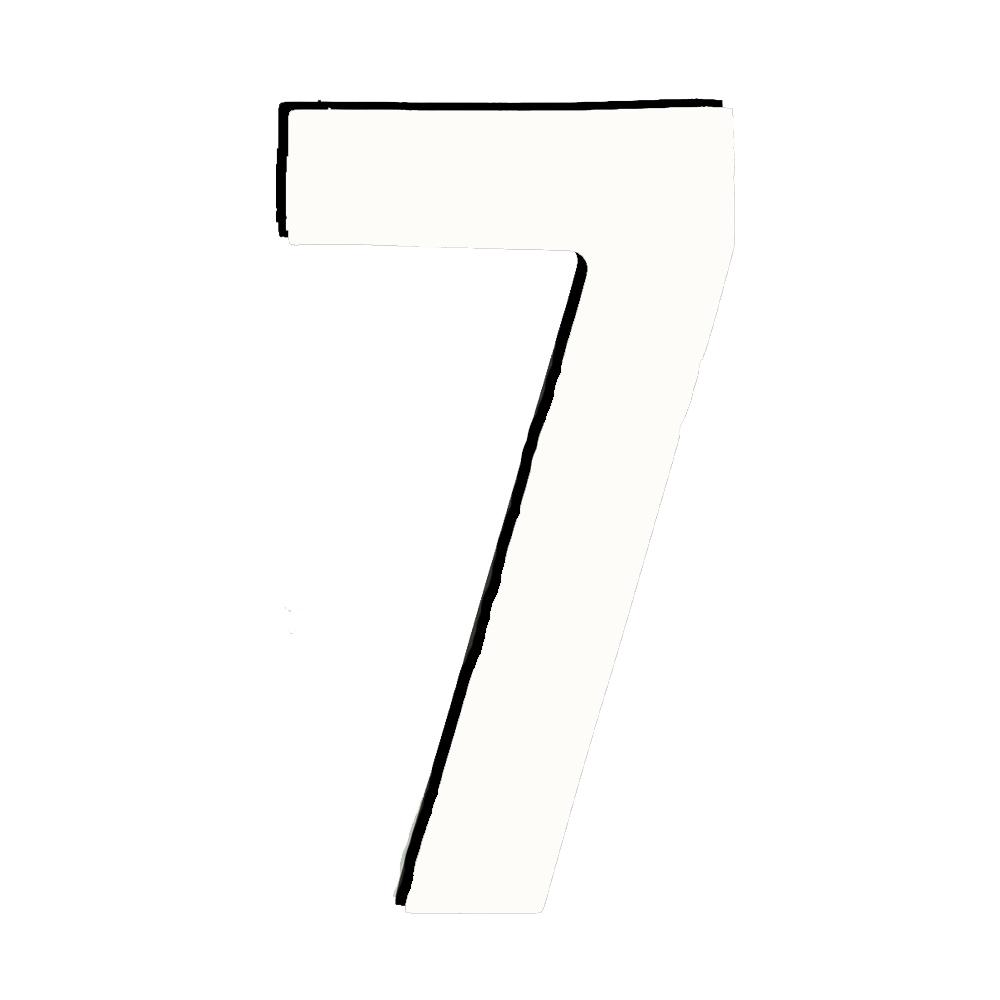 9-Zoll-Rennen Number 7 In Weiß