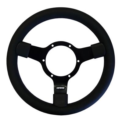 12-Zoll-Traditional Steering Wheel schwarzen Speichen-Leder-Rim