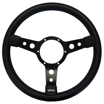 13 Zoll Traditional Steering Wheel schwarzen Speichen Leder Rim