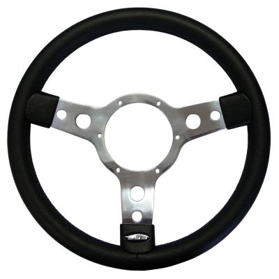 13 Zoll Traditional Steering Wheel polierten Speichen Leder Rim
