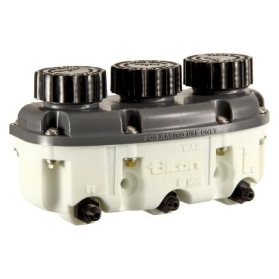 Tilton 3 Kammer Low Profile Bremsflüssigkeitsbehälter mit -4JIC Outlets